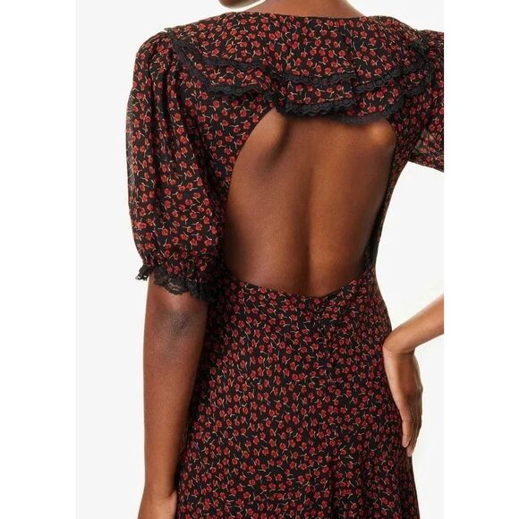 New! Reformation Evra Lace Trim Maxi Dress in Rowan Sz 12 $278 - Picture 5 of 6